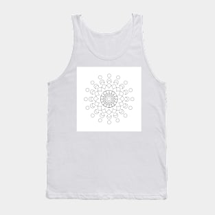 Round graphic, geometric decorative, mandalas or henna design in vector. Tank Top